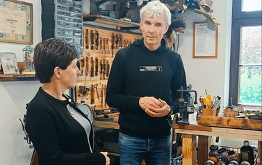 Projekt Bibliorasmus: delegacja z GBP w Zarszynie w Kasztelu Słupskim