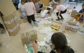 Warsztaty architektoniczne dla dzieci w BP w Kobylnicy D.O.M.E.K.