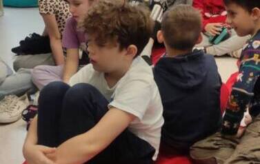 Zajęcia biblioteczne z Dzieci z Bullerbyn w Filii w Kwakowie