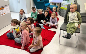 Zajęcia literacko-plastyczne w Filii w Kwakowie zorganizowane dla Oddziału Przedszkolnego