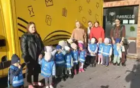 Bibliobusowe zajęcia literacko-plastyczne dla dzieci z Przedszkola Cavallo w Bolesławicach