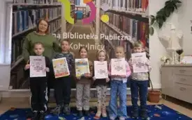 Zajęcia literackie dla grupy starszak&oacute;w ze Słonecznikowego Przedszkola w BP w Kobylnicy