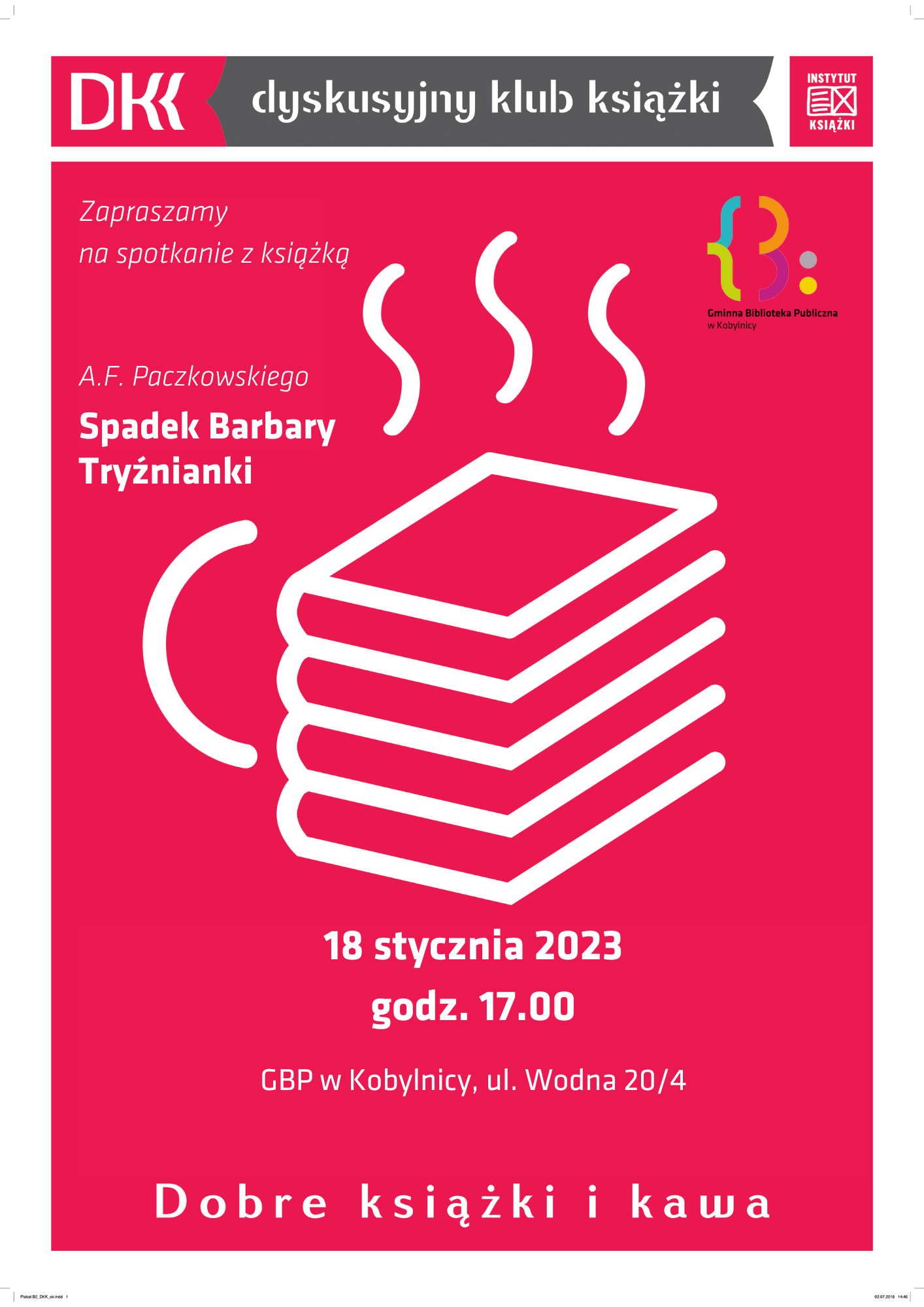 Dyskusyjny Klub Książki - Kobylnica 18 stycznia godz. 17