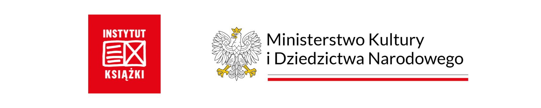 Logotypy Instytut Książki oraz Ministerwstwo Kultury i Dziedzictwa Narodowego