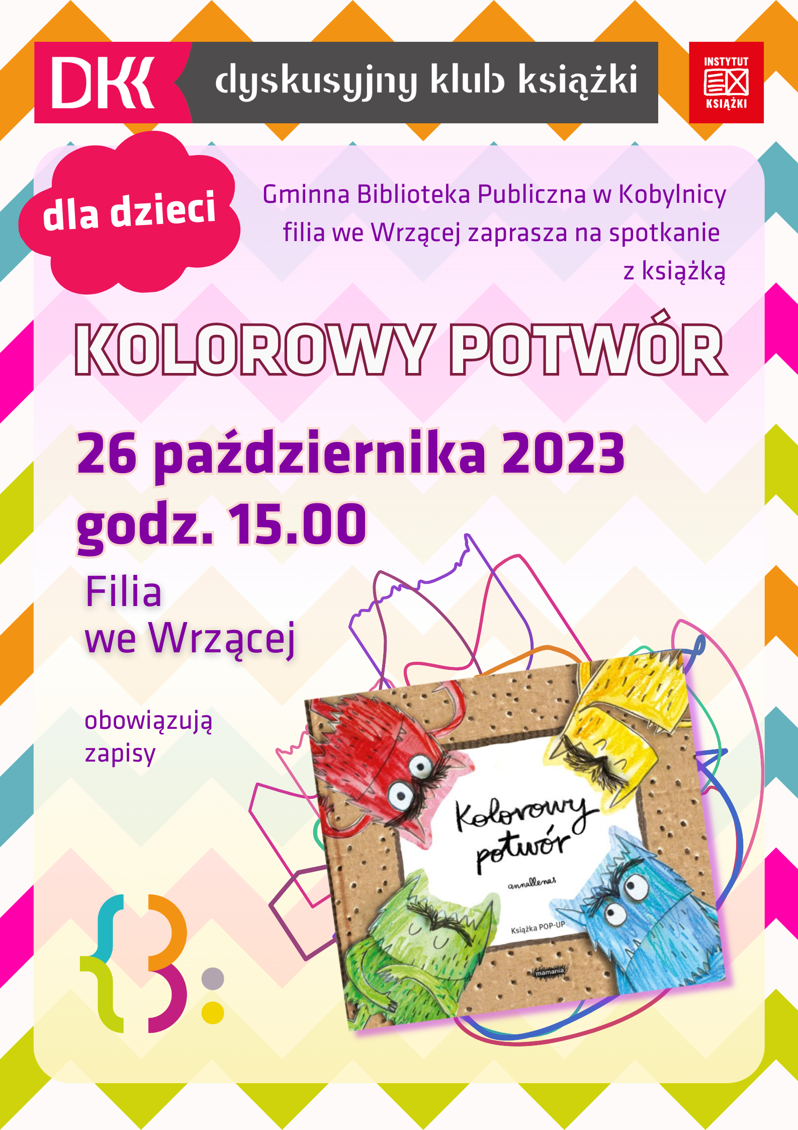 DKK dla dzieci - Filia we Wrzącej 26.10.2023 godz.15.00