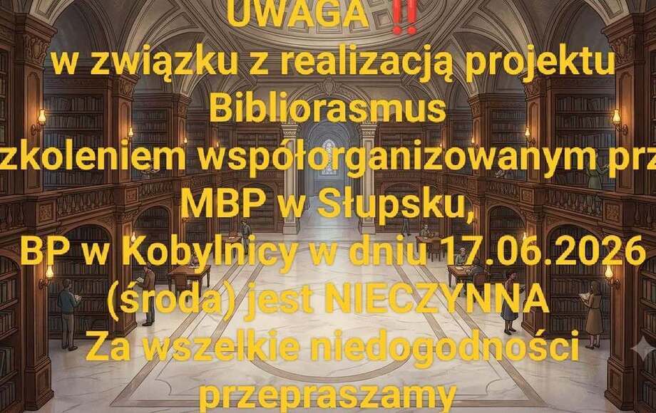 Informacja o godzinach pracy BP w Kobylnicy