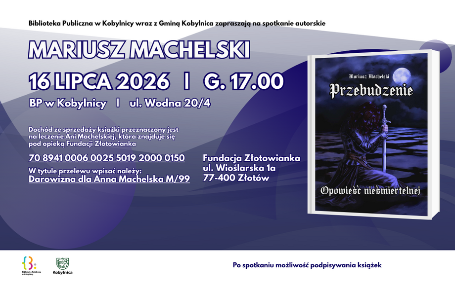 Spotkanie autorskie z Mariuszem Machelskim w BP w Kobylnicy