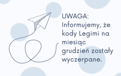 Zdjęcie do Informacja dot. kod&oacute;w Legimi 